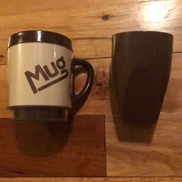 Vintage Mid-Century Coffee Mug and Geometric Cup - Picture 1 of 8